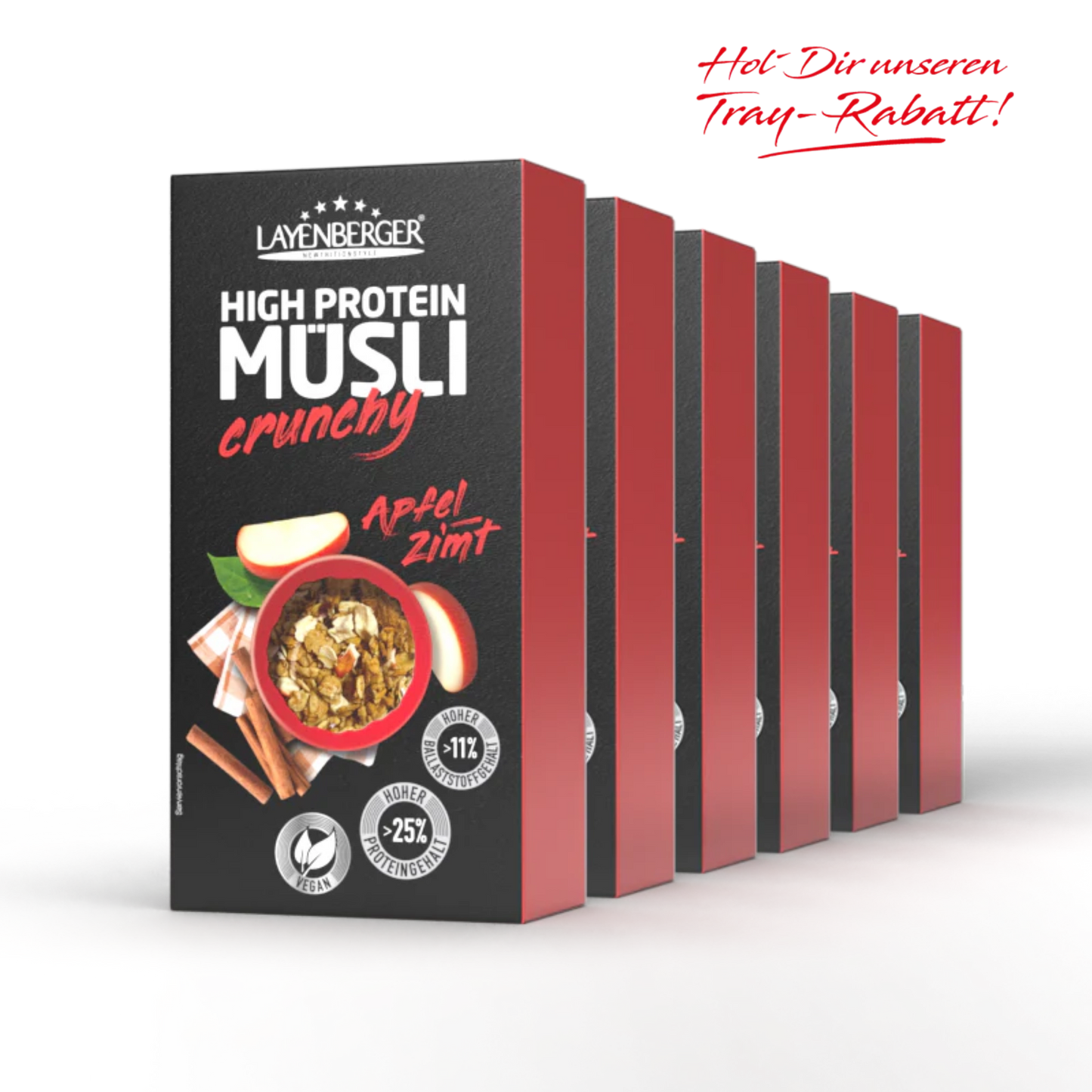 HIGH PROTEIN CRUNCHY MÜSLI Apfel-Zimt