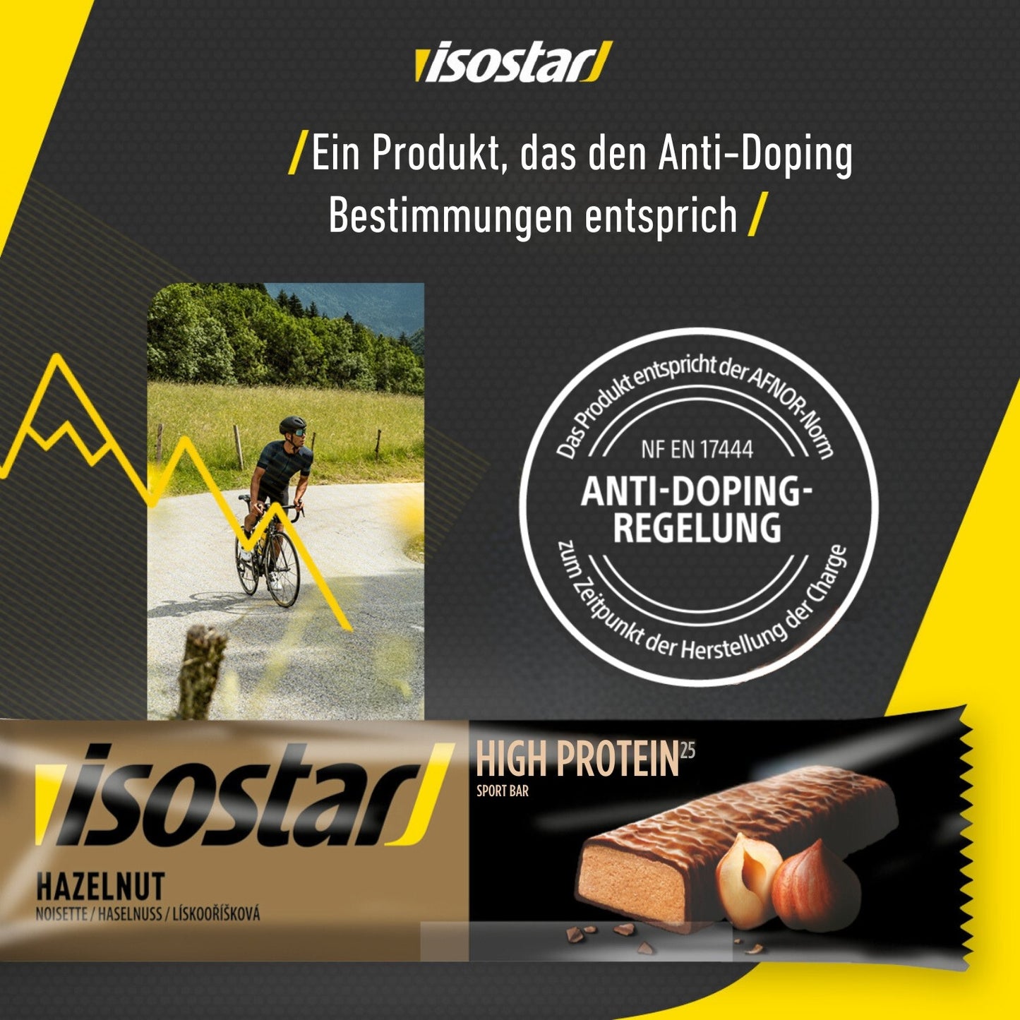 Layenberger Isostar anti-Doping-konformes Produkt, entspricht NFEN17444. Haselnuss-Geschmack für eine gesunde Ernährung