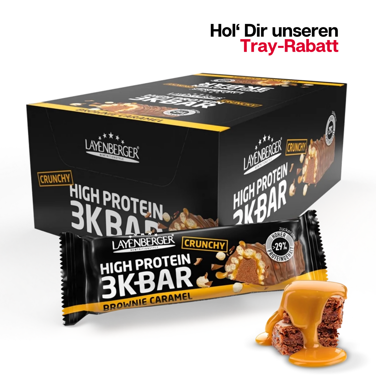 3K PROTEIN BAR CRUNCHY Brownie Caramel