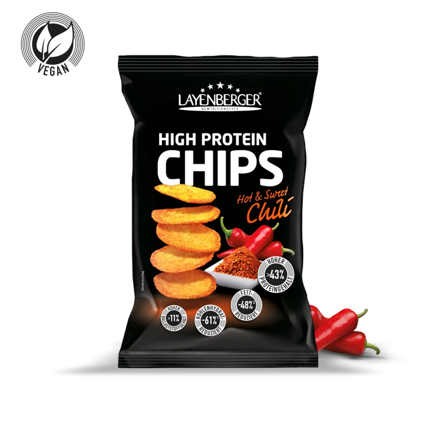 HIGH PROTEIN CHIPS Hot & Sweet Chili 5er Karton