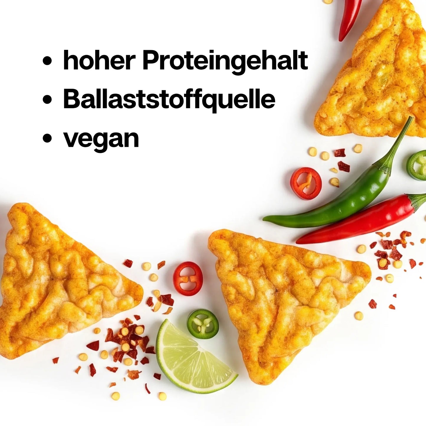 HIGH PROTEIN NACHOS Chili Lime 6er Karton