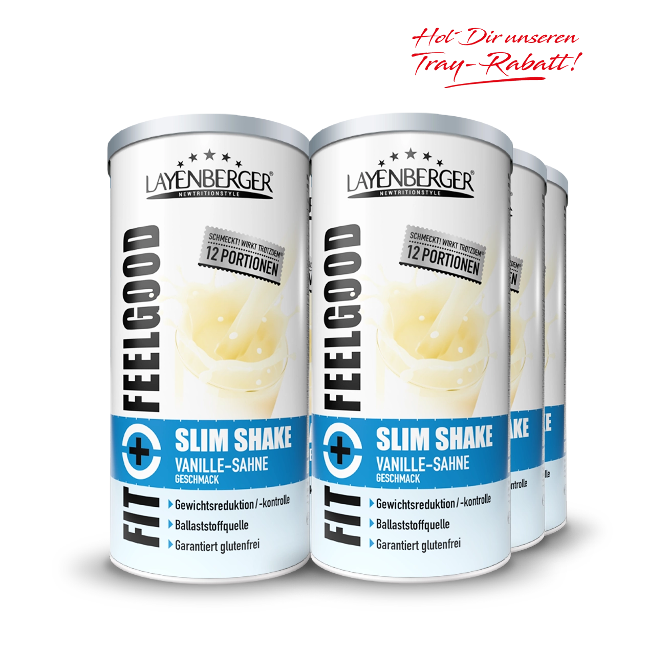 Fit&FeelGood Slim Shake Vanille Sahne Tray