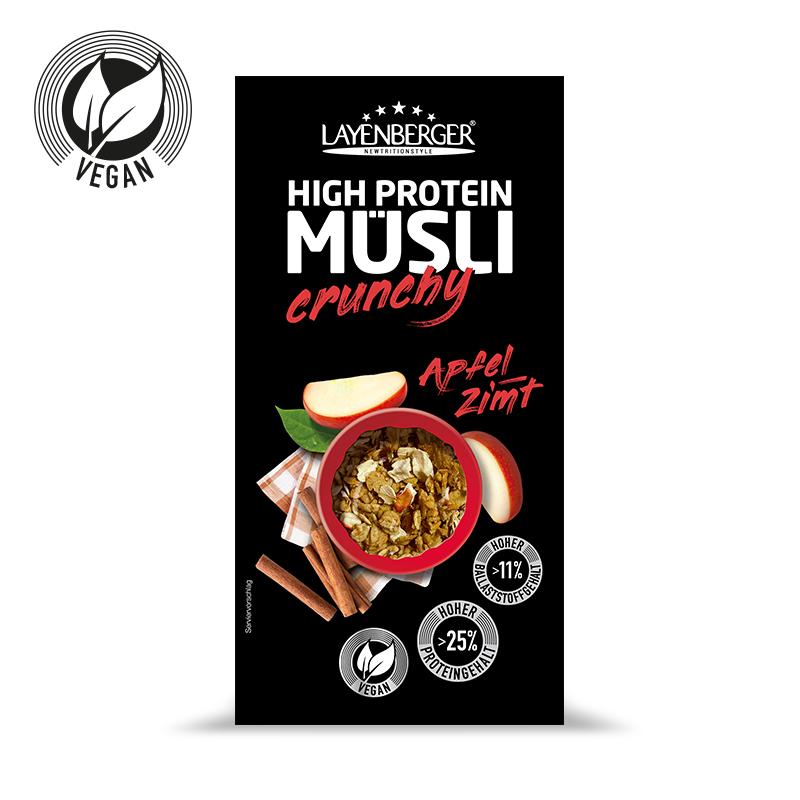 Layenberger High Protein Crunchy Müsli Apfel Zimt