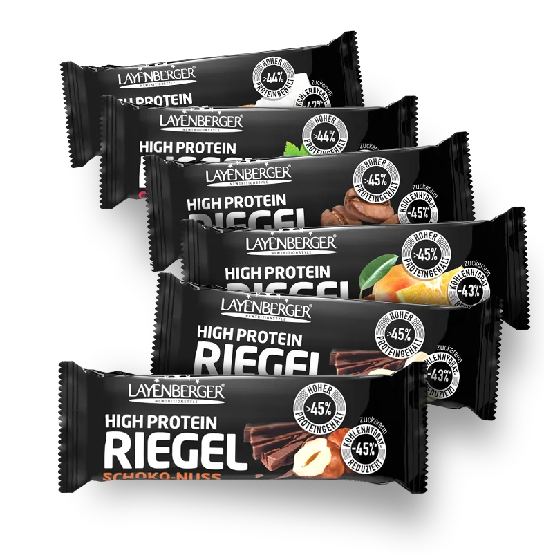 Layenberger High Protein Riegel verschiedene Geschmackssorten