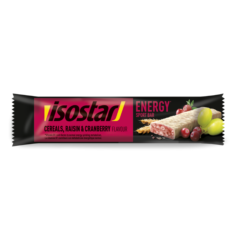 Isostar Energy Sports Bar Cereals and Raisin & Cranberry