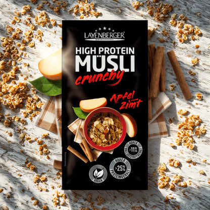 HIGH PROTEIN CRUNCHY MÜSLI Apfel-Zimt 6er Karton