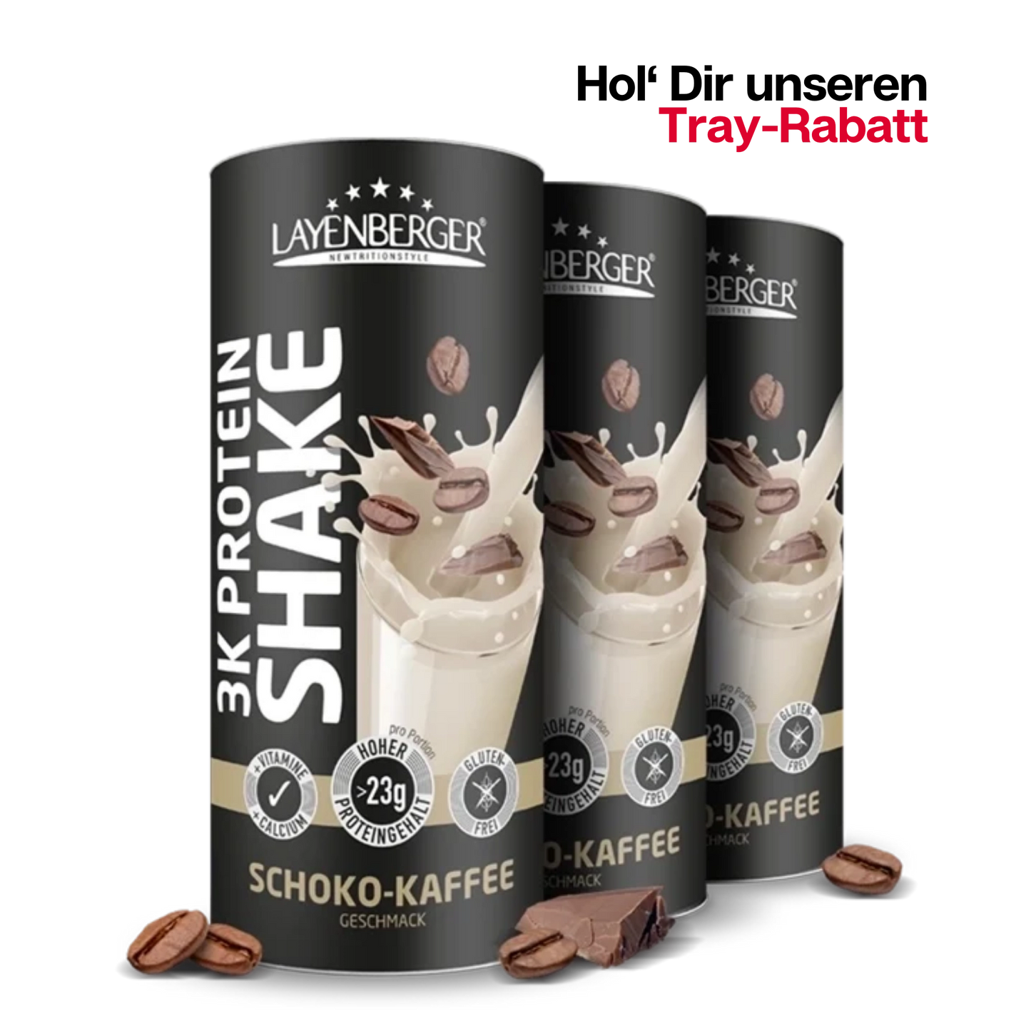 3K PROTEIN SHAKE Schoko Kaffee 3er Karton