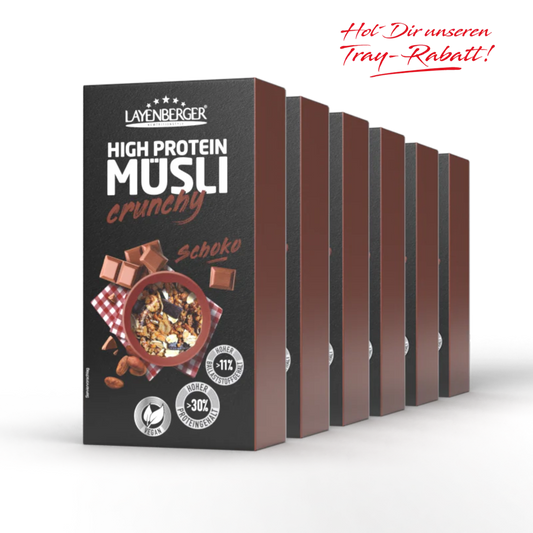 HIGH PROTEIN CRUNCHY MÜSLI Schokolade 6er Karton