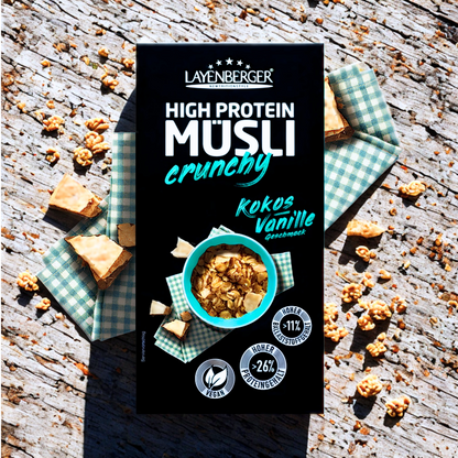 HIGH PROTEIN CRUNCHY MÜSLI Kokos-Vanille 6er Karton