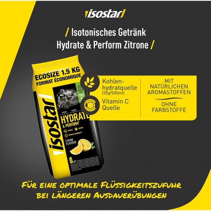 Isostar Hydrate & Perform Lemon 1,5kg Beutel