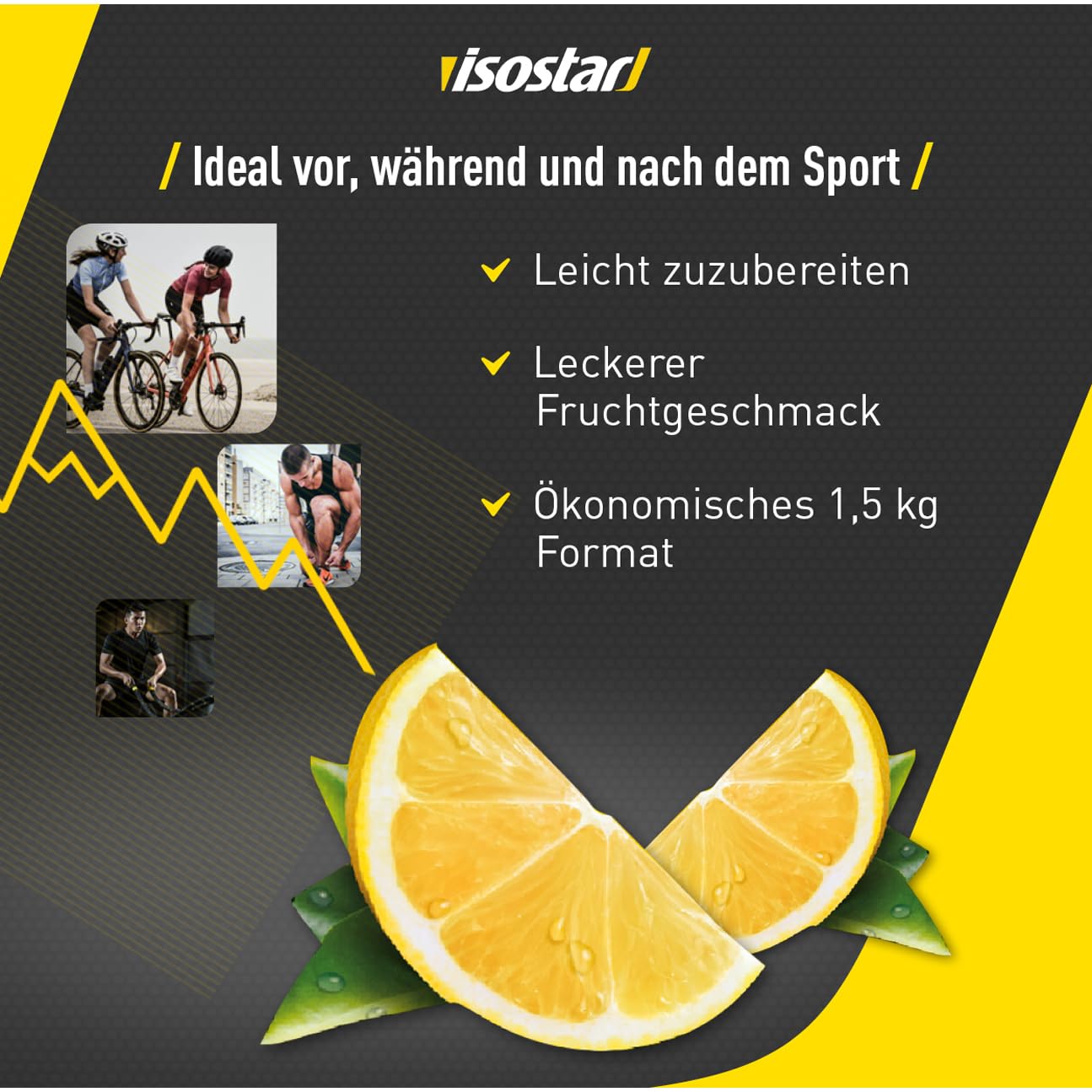 Isostar Hydrate & Perform Lemon 1,5kg Beutel
