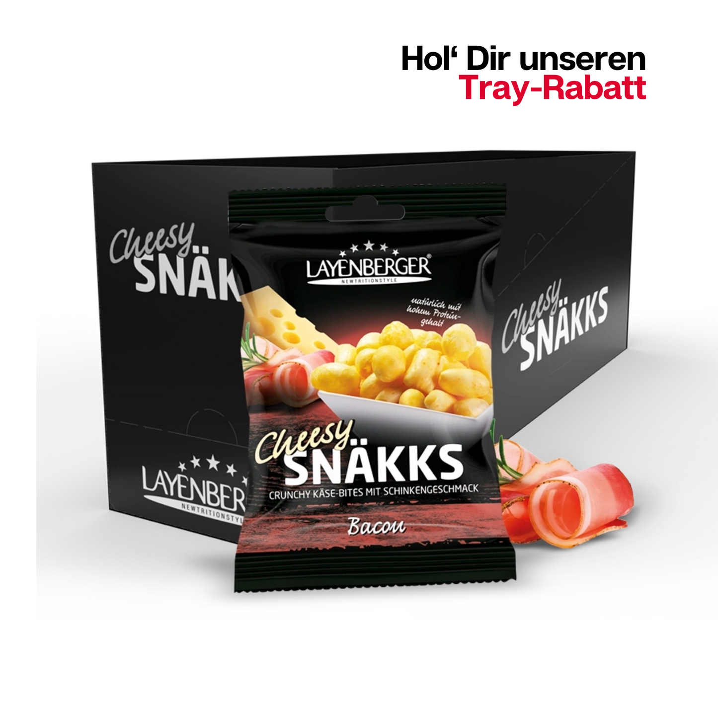 CHEESY SNÄKKS Bacon box of 10