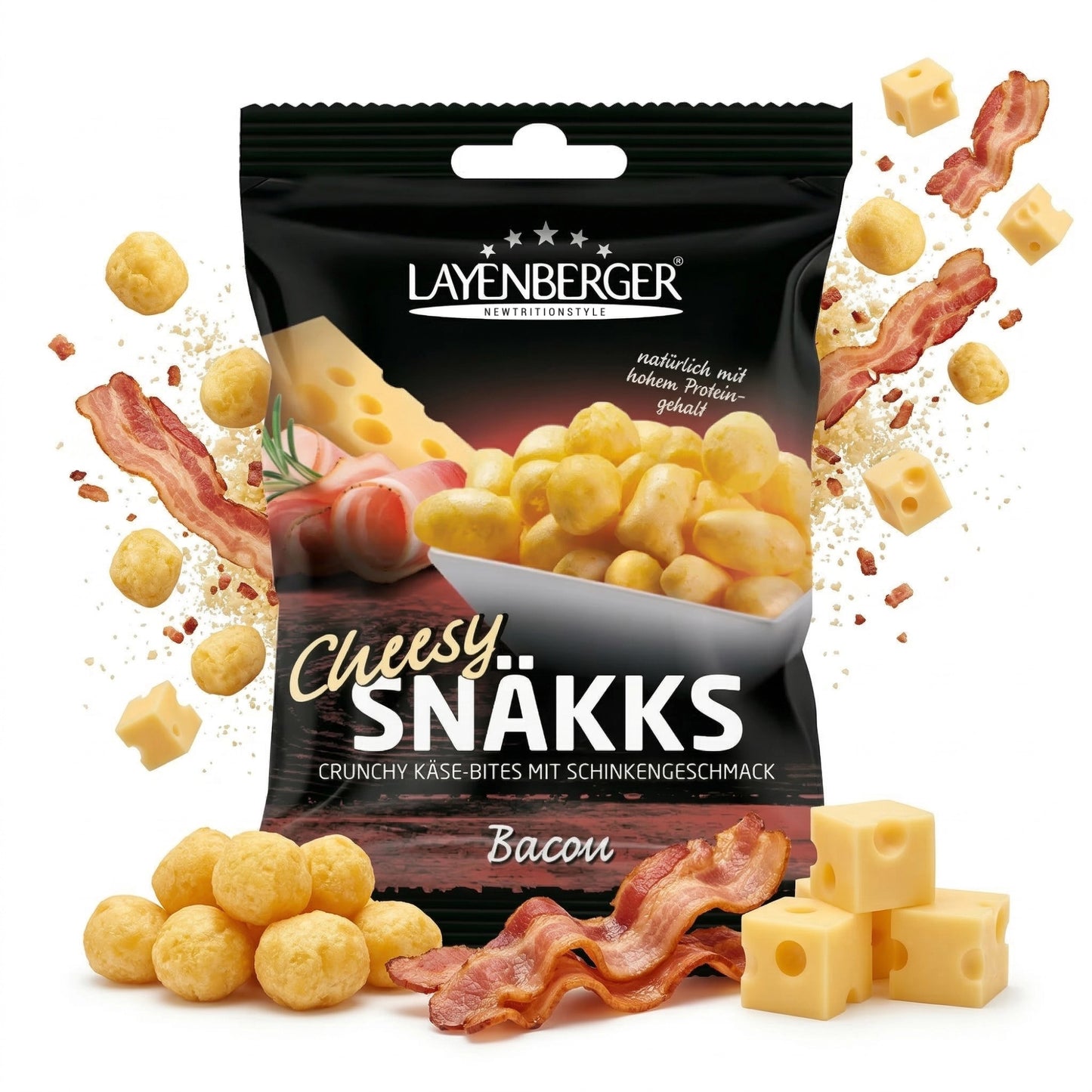 CHEESY SNÄKKS Bacon box of 10