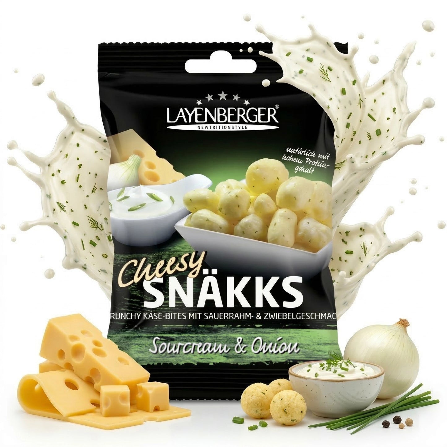 CHEESY SNÄKKS Sourcream &amp; Onion box of 10