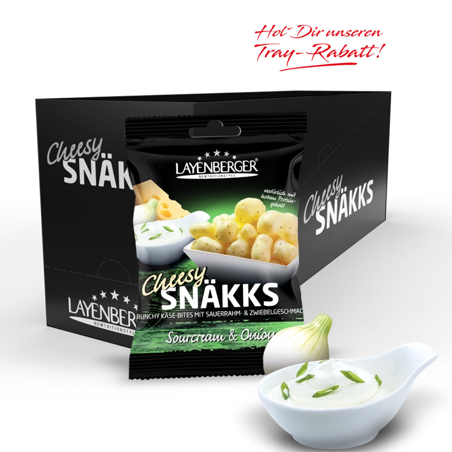 CHEESY SNÄKKS Sourcream & Onion 10er Karton