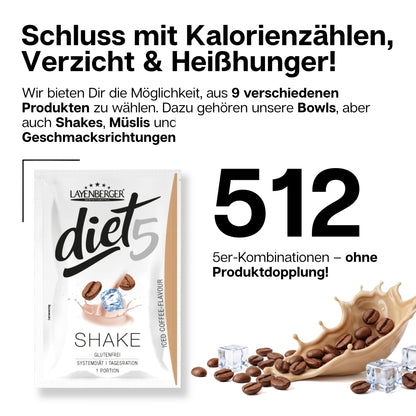 DIET5 SHAKE PULVER 5er Tagesration Iced Coffee