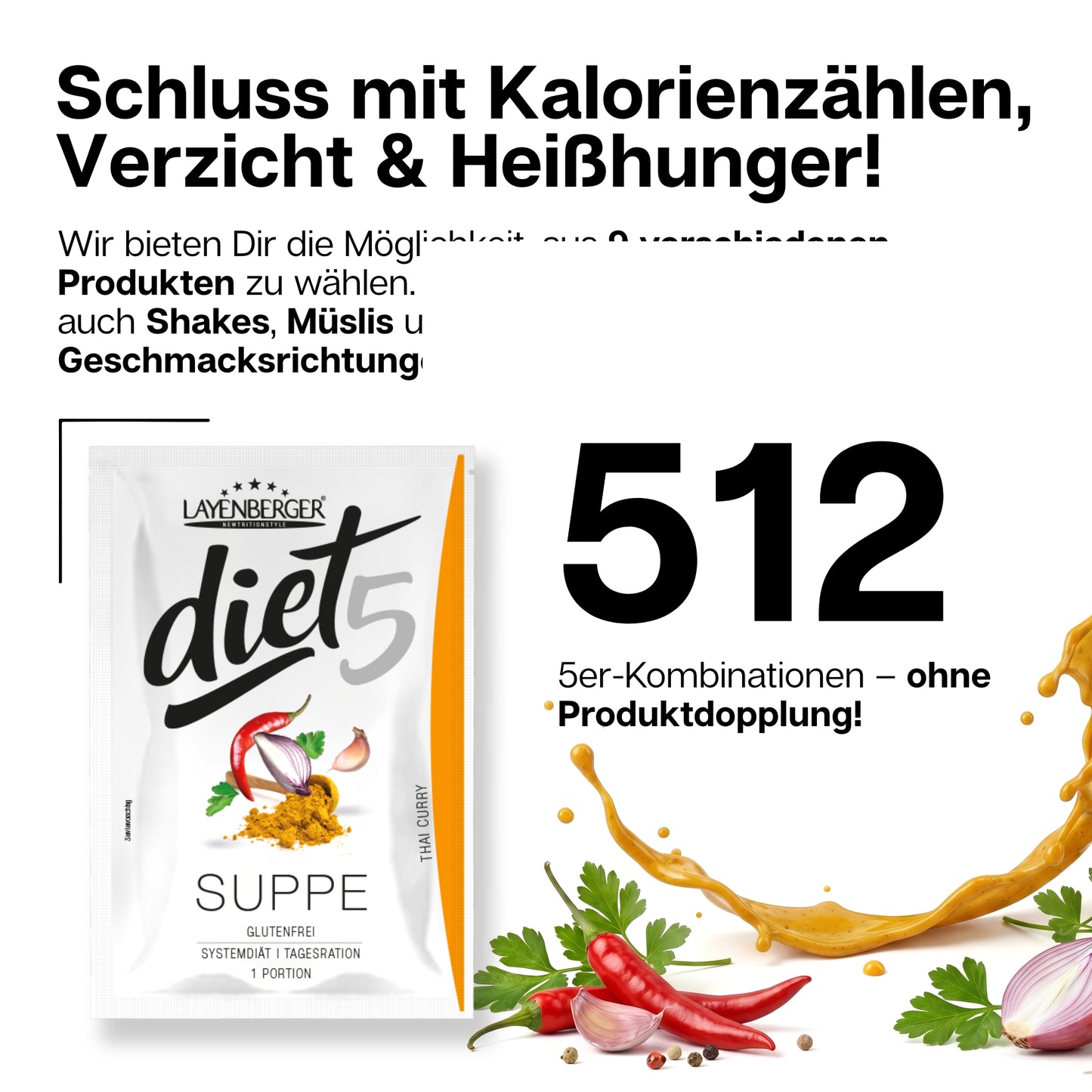 DIET5 SUPPE 5er Tagesration Thai Curry