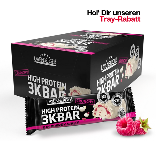 3K PROTEIN BAR CRUNCHY Raspberry White 15er Karton