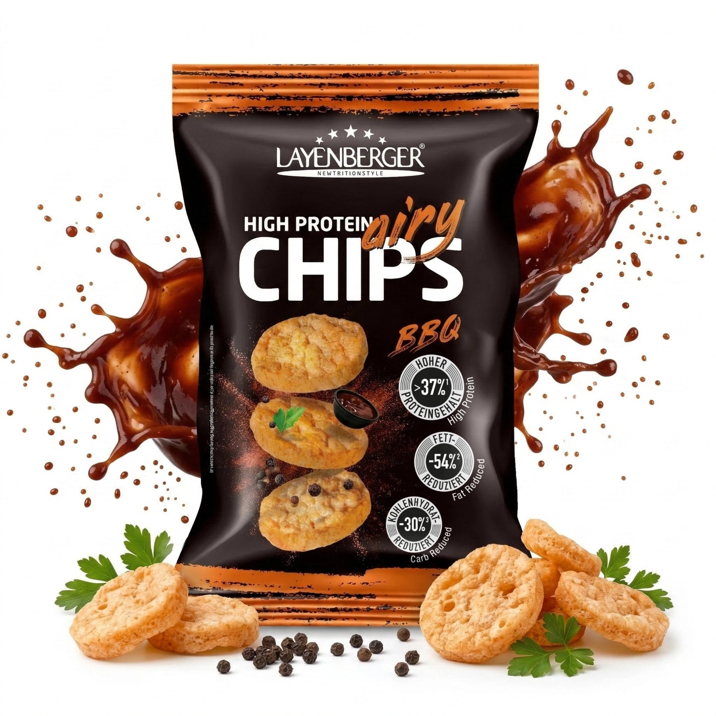 HIGH PROTEIN AIRY CHIPS BBQ 5er Karton