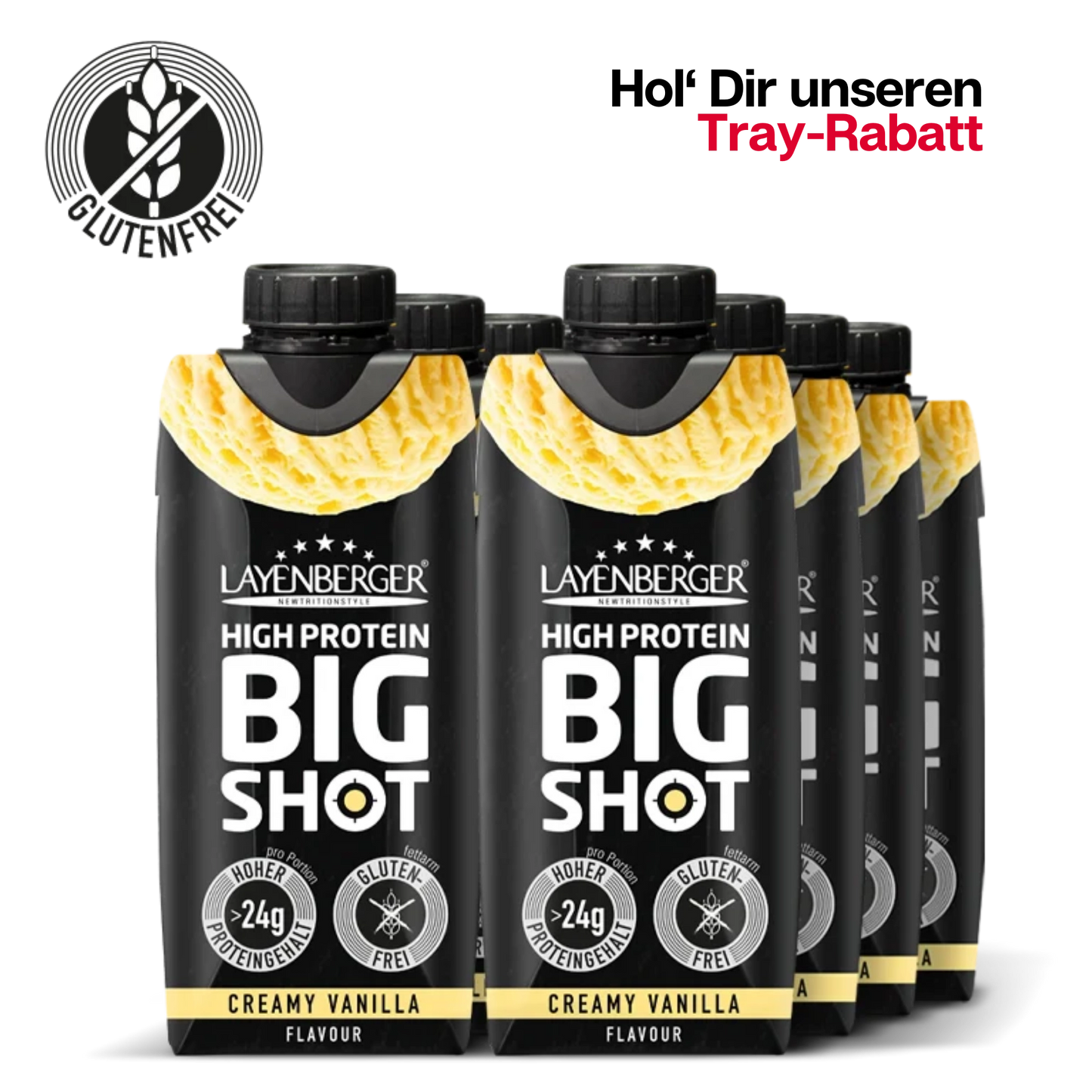 High Protein Big Shot Creamy Vanilla 8er Tray