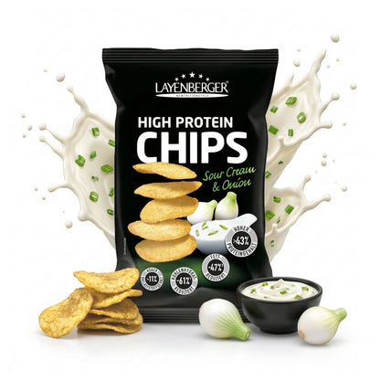 HIGH PROTEIN CHIPS Sour Cream & Onion 5er Karton
