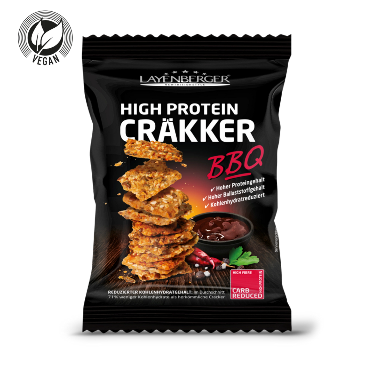 HIGH PROTEIN CRÄKKER BBQ 8er Karton