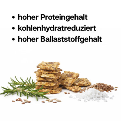 HIGH PROTEIN CRÄKKER Rosemary Sea Salt 8er Karton