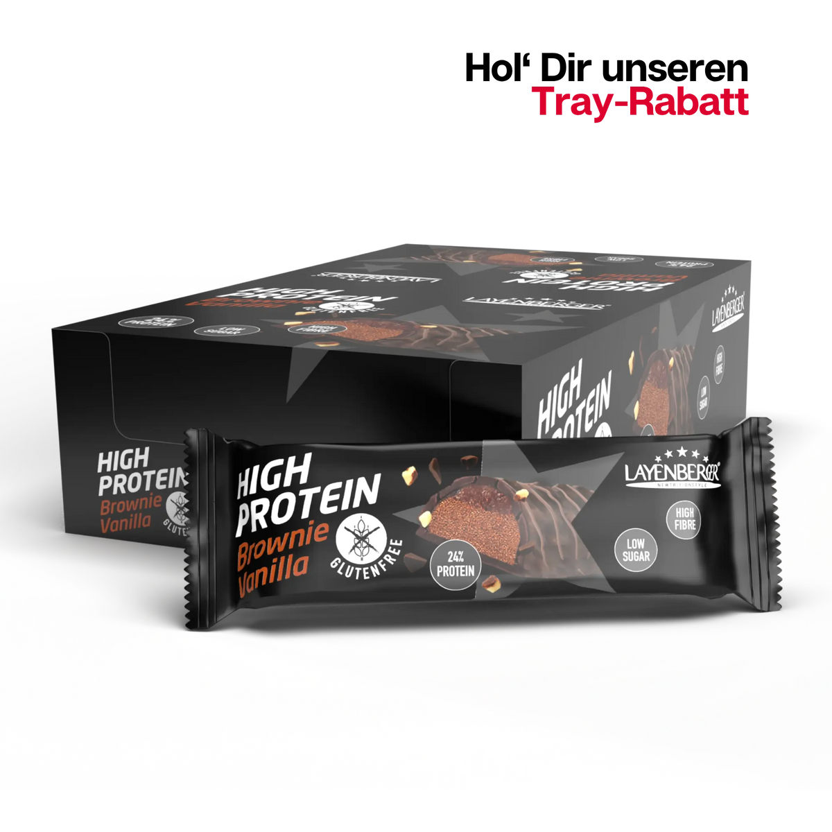 HIGH PROTEIN BAR GLUTENFREE Brownie Vanilla 18er Karton