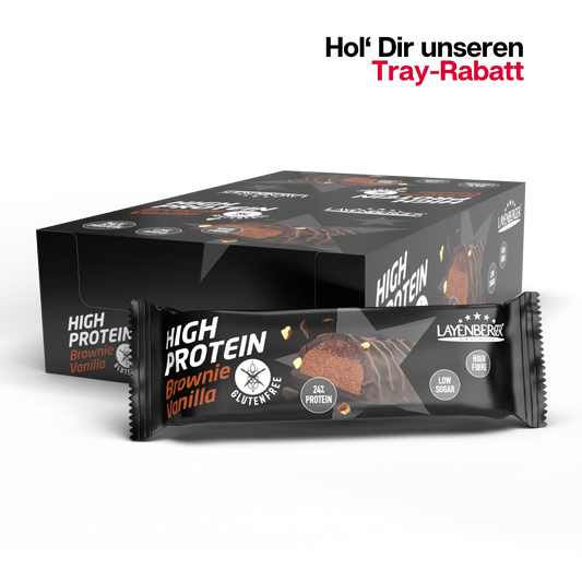HIGH PROTEIN BAR GLUTENFREE Brownie Vanilla 18er Karton