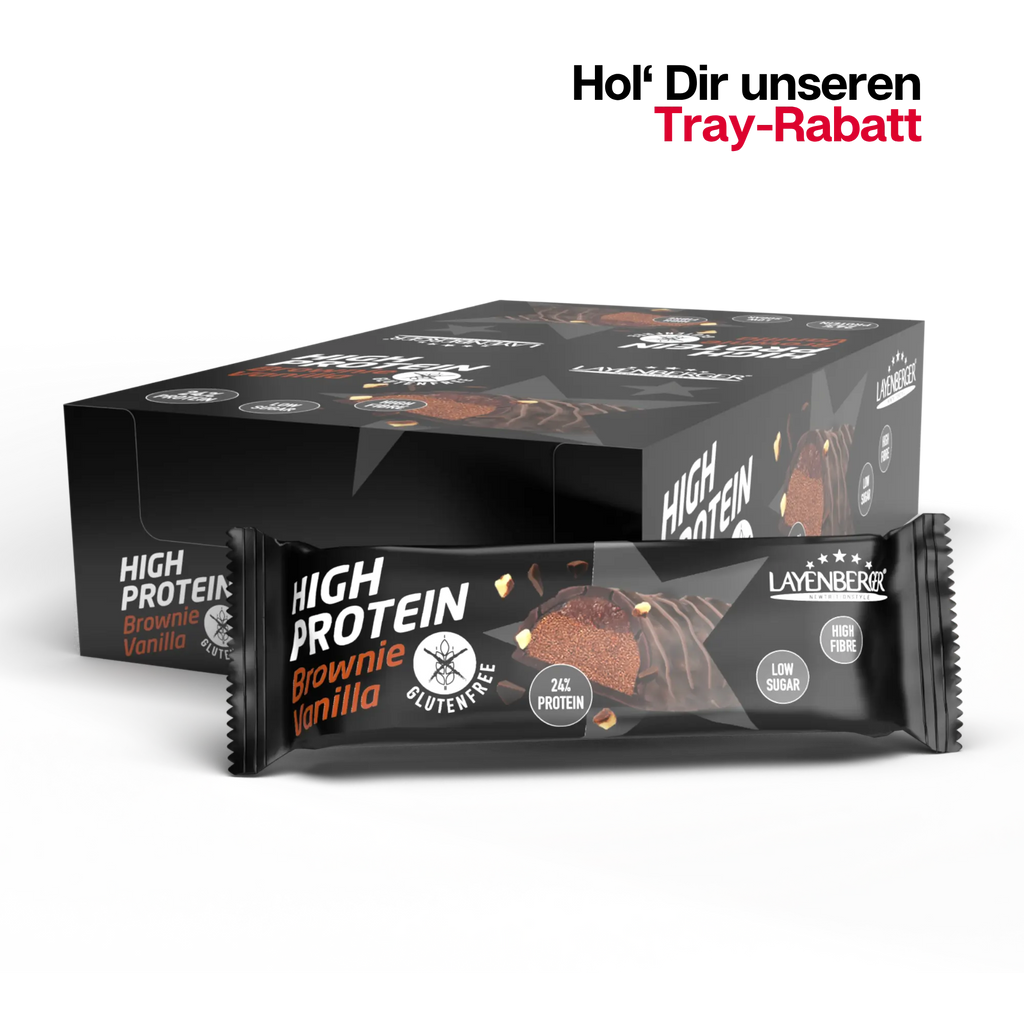 HIGH PROTEIN BAR GLUTENFREE Brownie Vanilla 18er Karton