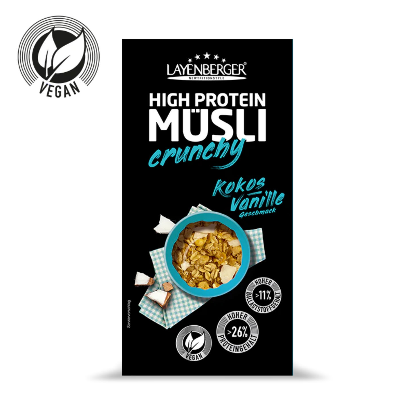 HIGH PROTEIN CRUNCHY MÜSLI Kokos-Vanille