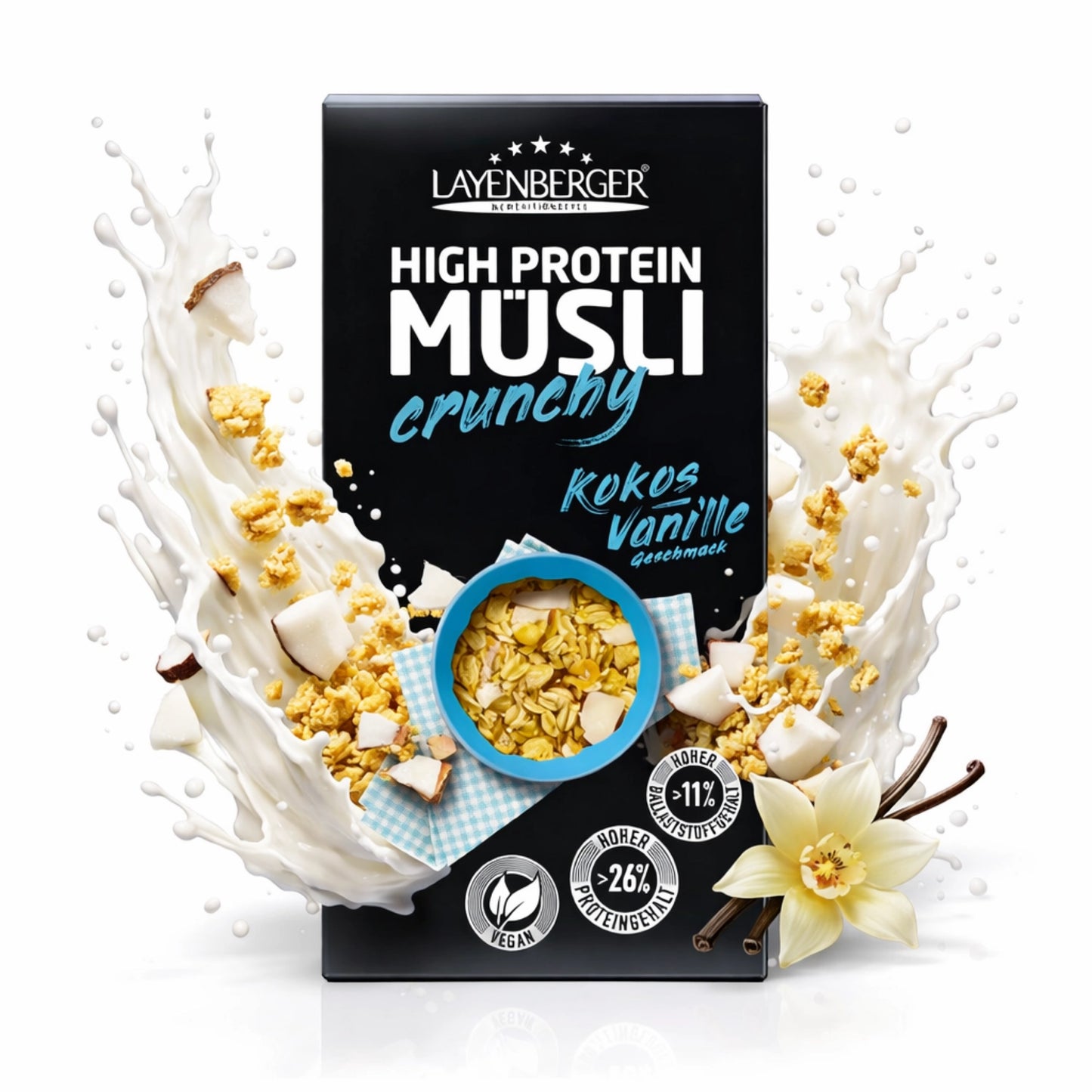 HIGH PROTEIN CRUNCHY MÜSLI Kokos-Vanille