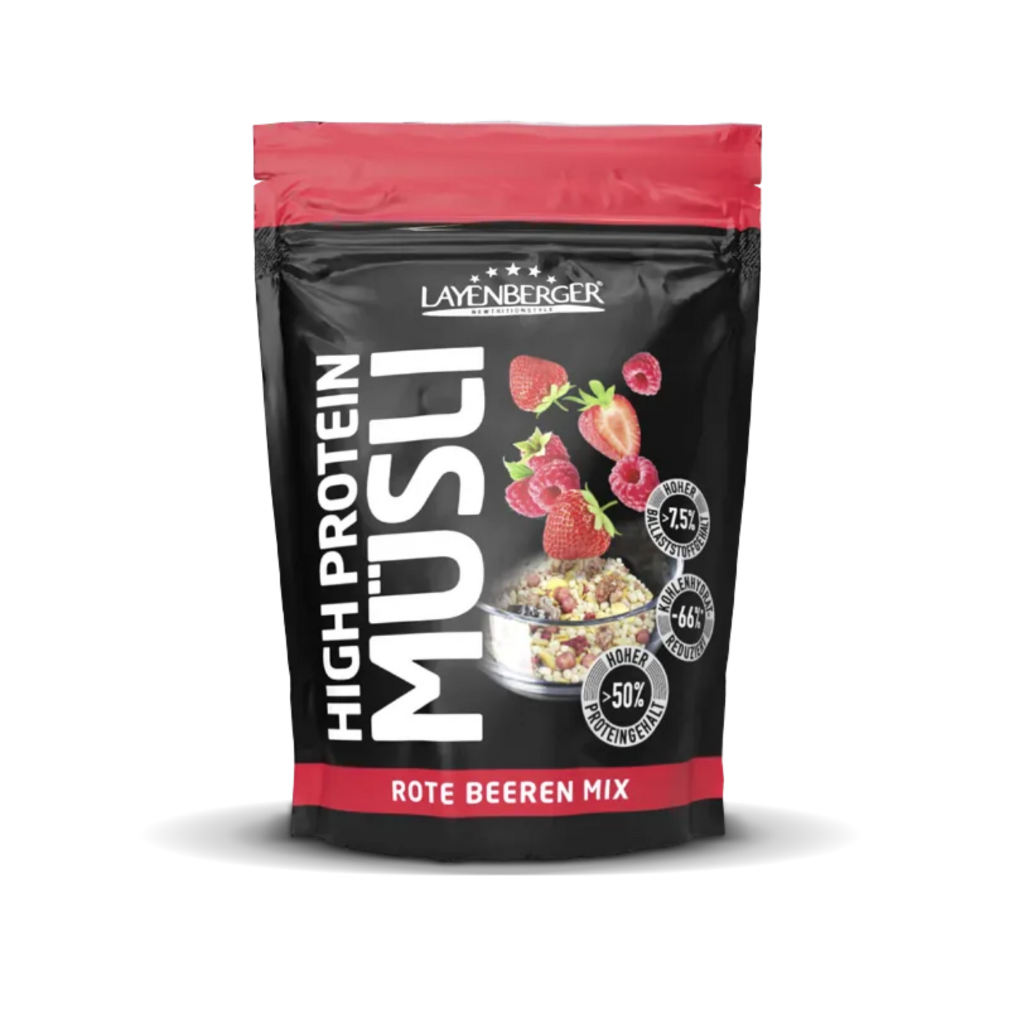 3K PROTEIN MÜSLI Rote Beeren Mix 3er Karton