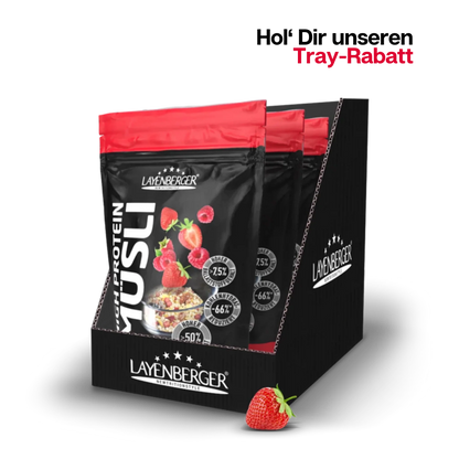 3K PROTEIN MÜSLI Rote Beeren Mix 3er Karton