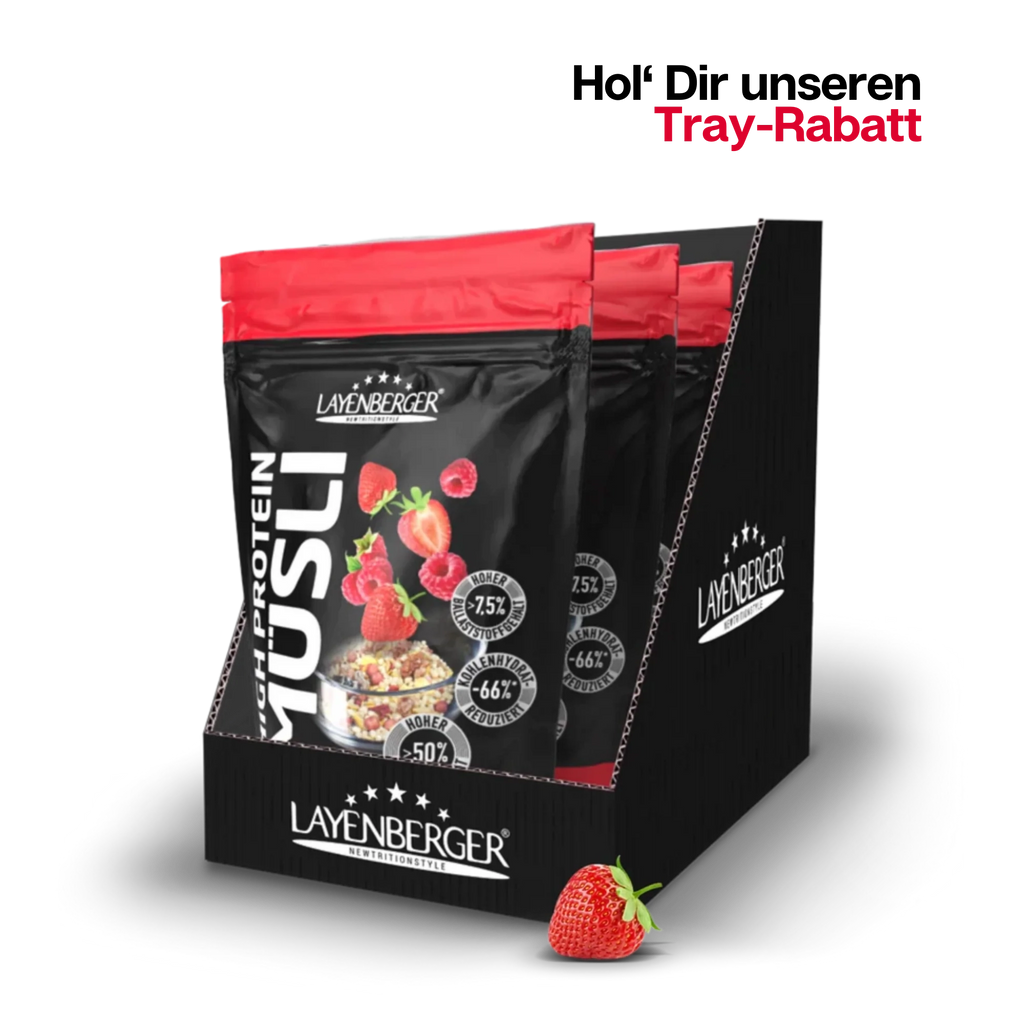 3K PROTEIN MÜSLI Rote Beeren Mix 3er Karton
