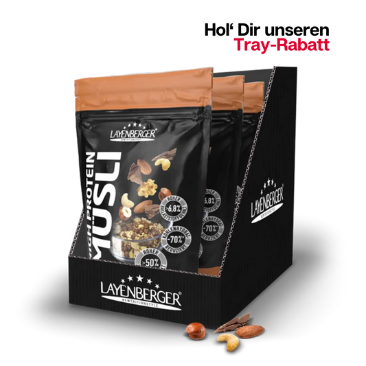 3K PROTEIN MÜSLI Schoko-Nuss 3er Karton