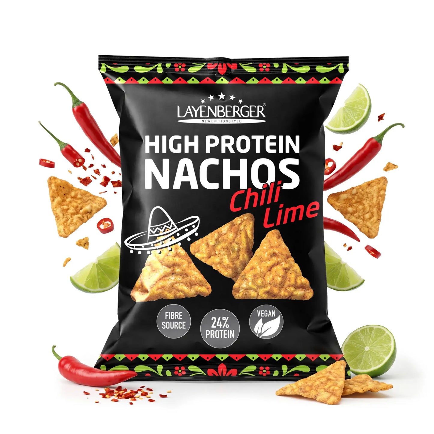 HIGH PROTEIN NACHOS Chili Lime 6er Karton