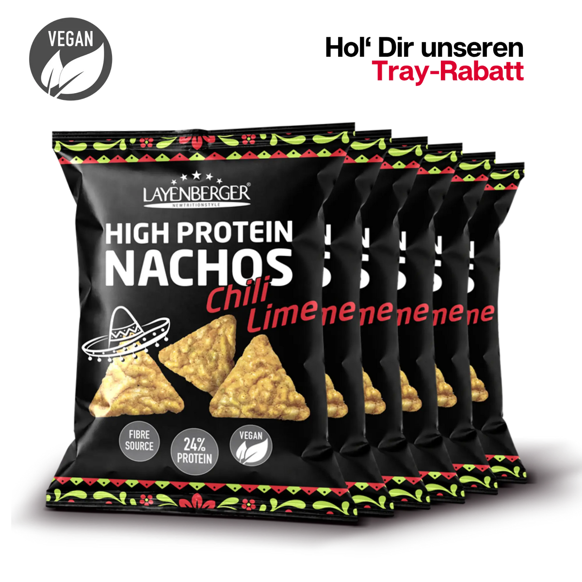 HIGH PROTEIN NACHOS Chili Lime 6er Karton