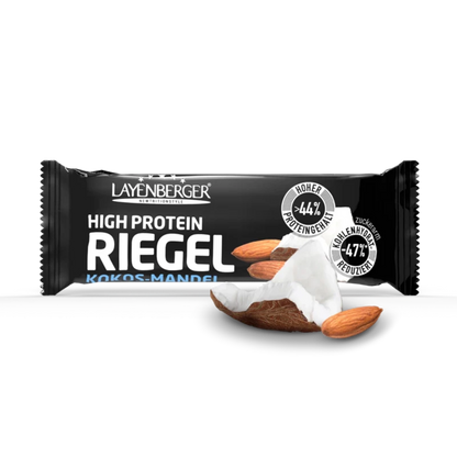 HIGH PROTEIN RIEGEL Kokos-Mandel 18er Karton