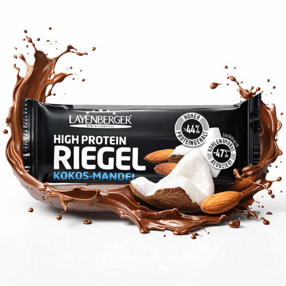 HIGH PROTEIN RIEGEL Kokos-Mandel 18er Karton