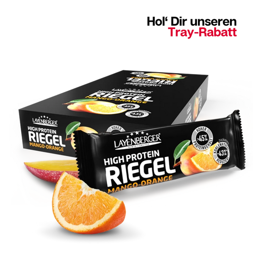 HIGH PROTEIN RIEGEL Mango-Orange 18er Karton
