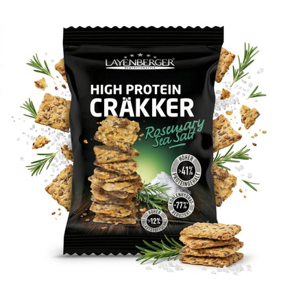 HIGH PROTEIN CRÄKKER Rosemary Sea Salt 8er Karton